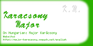 karacsony major business card
